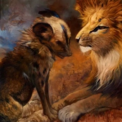 Wild Dog And Spirit Lion